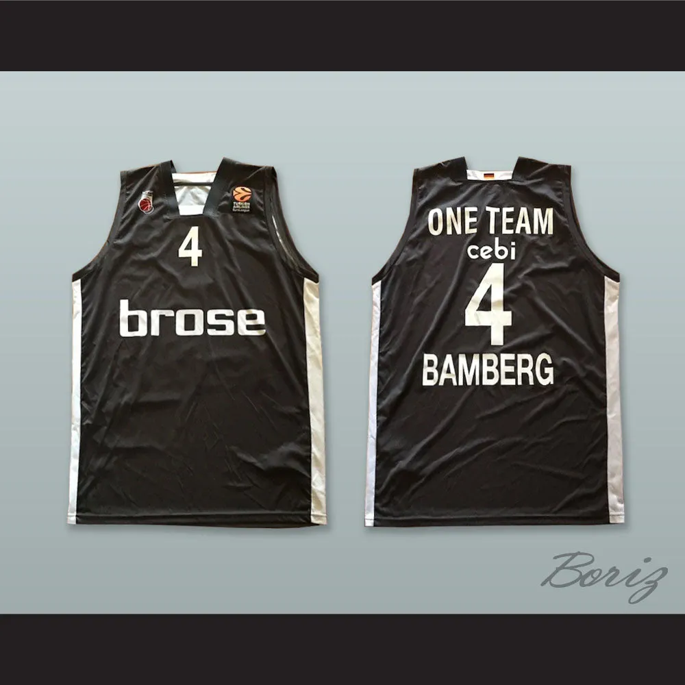 Brose Bamberg Germany 4 Black Basketball Jersey