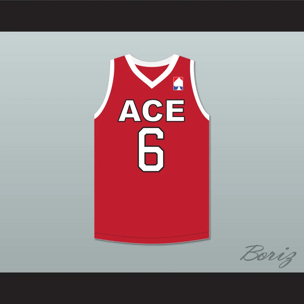 Clarence 6 ACE Family Charity Red Basketball Jersey