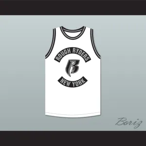 DMX 84 Rough Ryders White Basketball Jersey 3