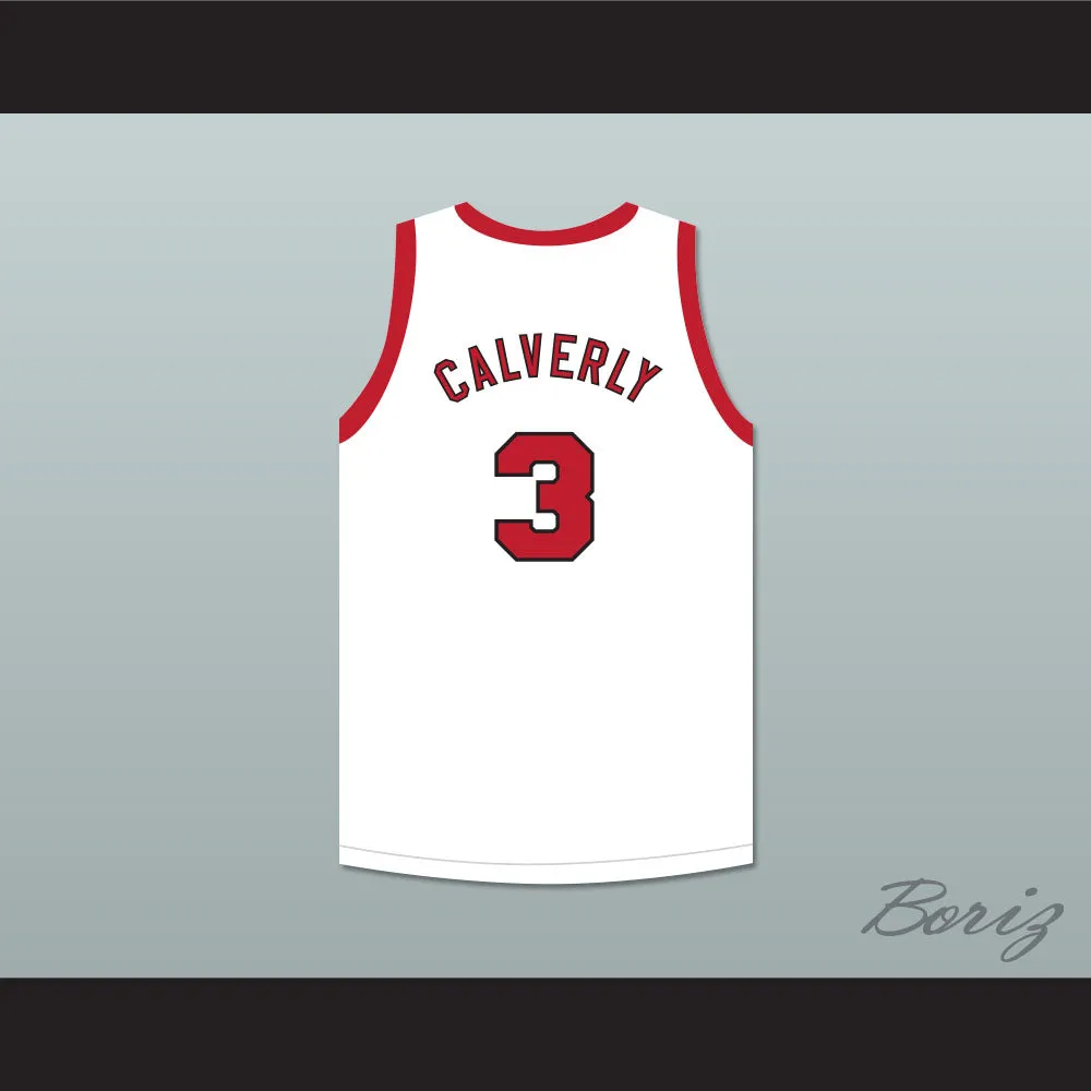 Ernie Calverley 3 Providence Steamrollers White Basketball Jersey with Patch 2