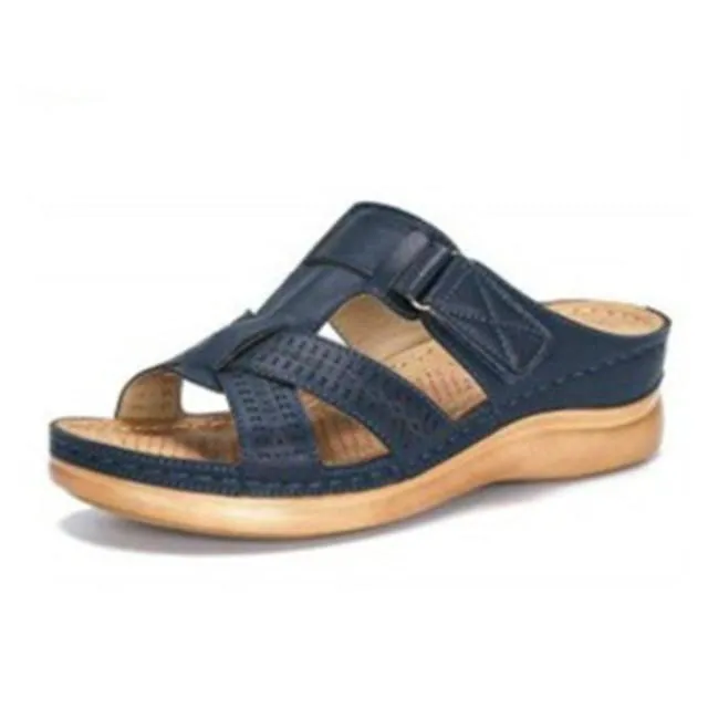 Ladies Summer Comfortable Retro Low Heel Sandals