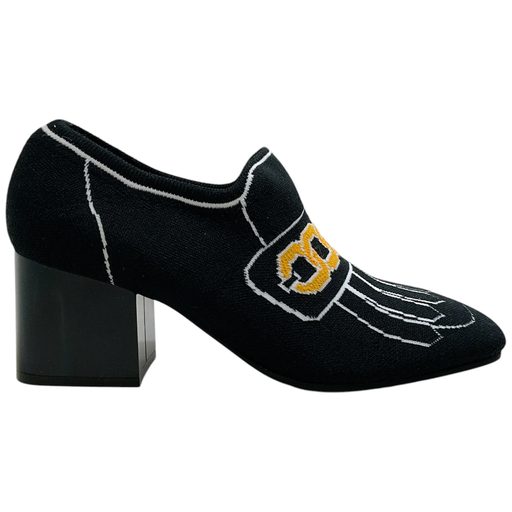 Marni Black / Lily White Low Sock Loafer Pumps