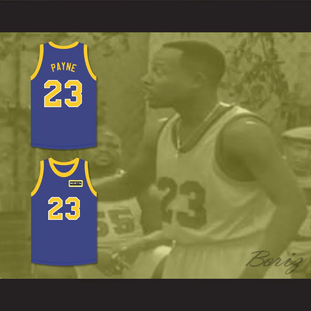 Martin Payne 23 Blue Basketball Jersey with Martin Patch