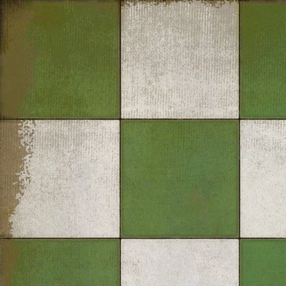 Pattern 07 "Check Please" Vinyl Floorcloth - Spicher & Co.