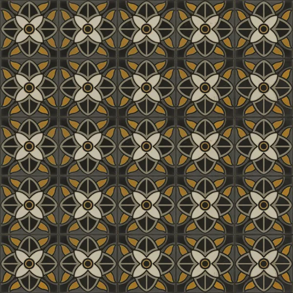 Pattern 80 "Greta Garbo" Vinyl Floorcloth - Spicher & Co.
