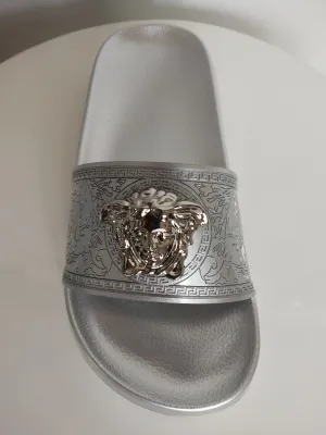 Versace Silver Palazzo Pool Slides