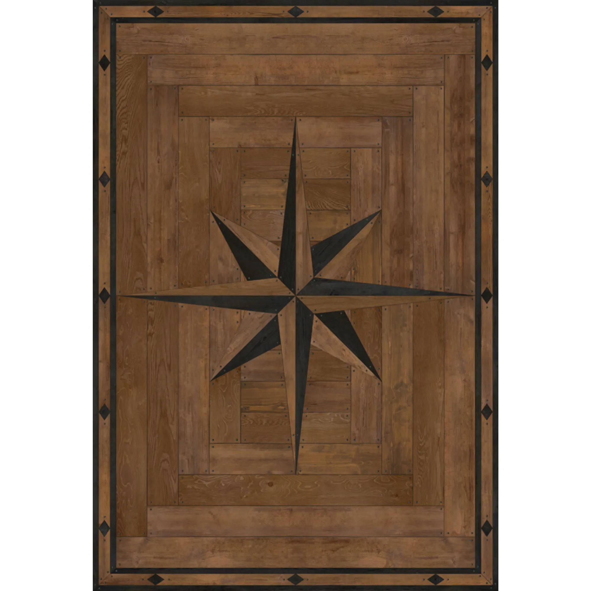 Williamsburg 18th-Century Joinery "Forever Binding" Vinyl Floorcloth - Spicher & Co.