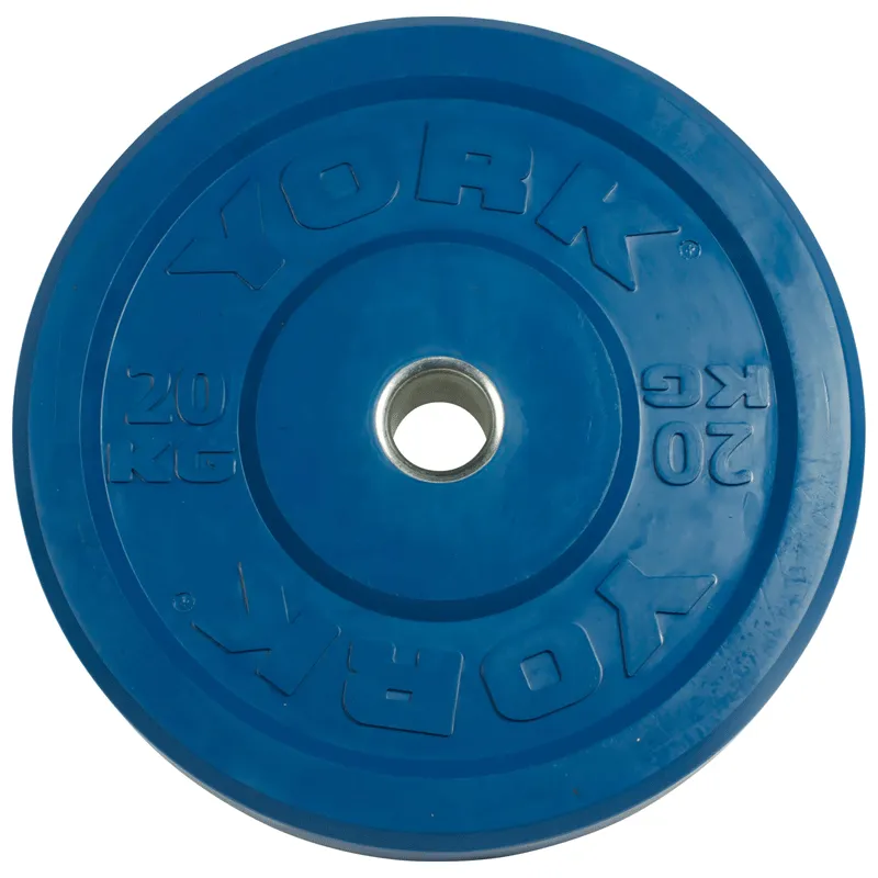 York Barbell | Solid Rubber Training Bumper Plates - Color - Kilos